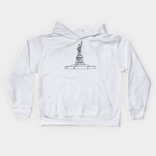 Statue Of Liberty Minimalist Illustration Kids Hoodie